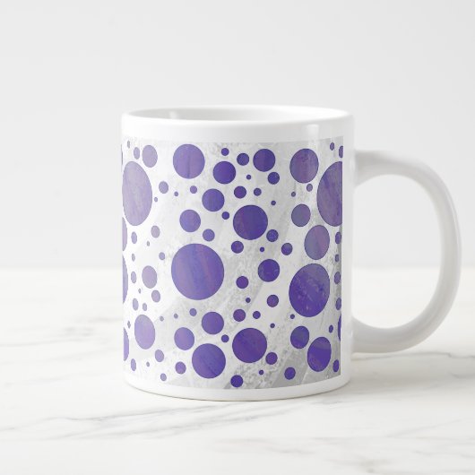 Blueberry Smear Polka Dot Grote Koffiekop (Rechts)
