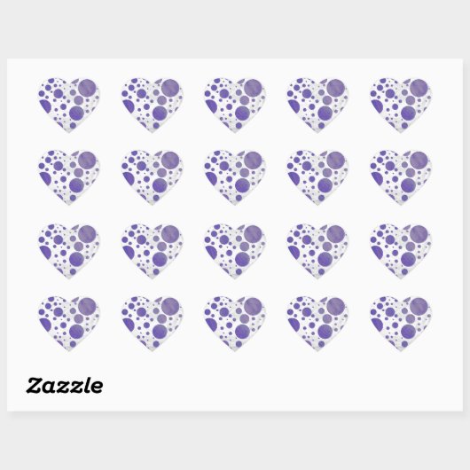 Blueberry Smear Polka Dot Hart Sticker (Vel)