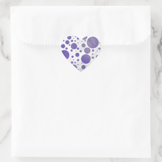Blueberry Smear Polka Dot Hart Sticker (Tas)