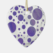 Blueberry Smear Polka Dot Keramisch Ornament (Rechts)