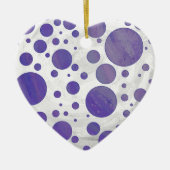 Blueberry Smear Polka Dot Keramisch Ornament (Voorkant)