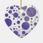 Blueberry Smear Polka Dot Keramisch Ornament (Achterkant)