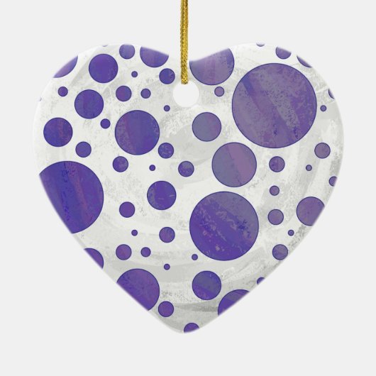 Blueberry Smear Polka Dot Keramisch Ornament (Achterkant)