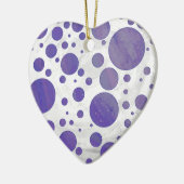Blueberry Smear Polka Dot Keramisch Ornament (Links)