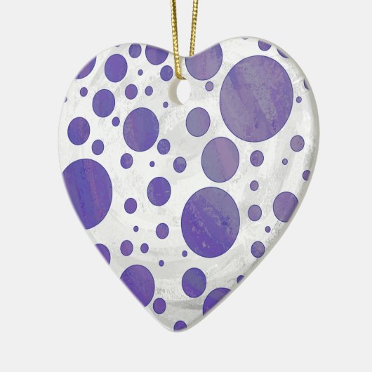 Blueberry Smear Polka Dot Keramisch Ornament (Links)