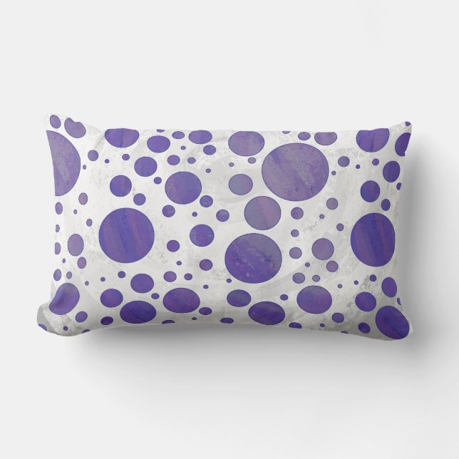 Blueberry Smear Polka Dot Kussen (Voorkant)