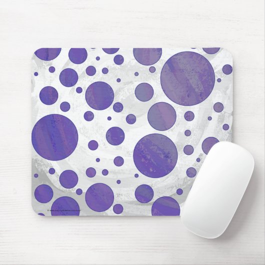 Blueberry Smear Polka Dot Muismat (Met muis)