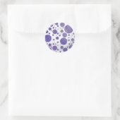 Blueberry Smear Polka Dot Ronde Sticker (Tas)