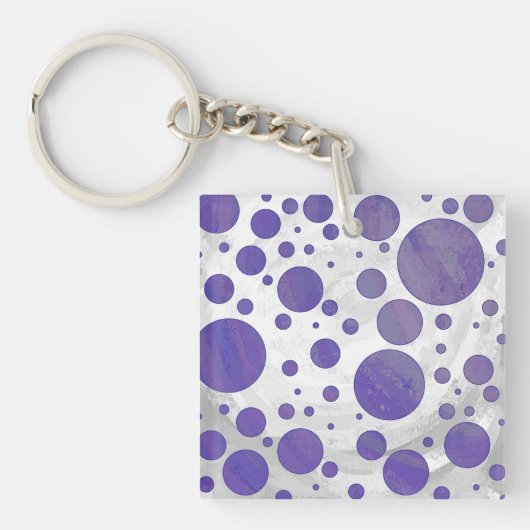 Blueberry Smear Polka Dot Sleutelhanger (Voorkant)