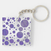 Blueberry Smear Polka Dot Sleutelhanger (Achterkant)