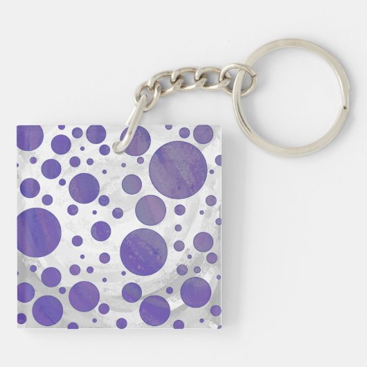 Blueberry Smear Polka Dot Sleutelhanger (Achterkant)