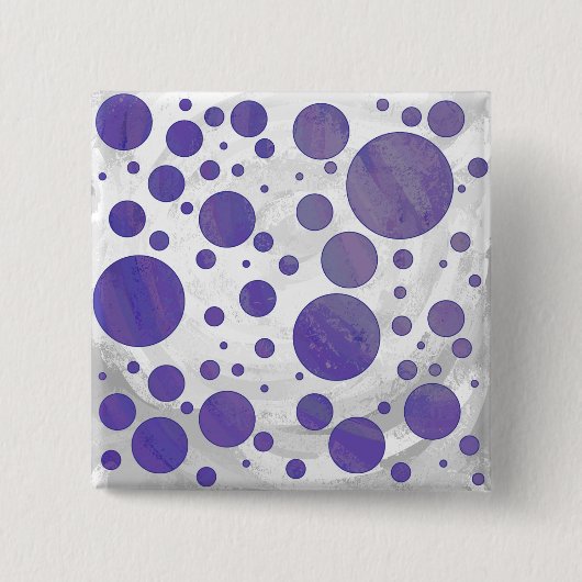 Blueberry Smear Polka Dot Vierkante Button 5,1 Cm (Voorkant)
