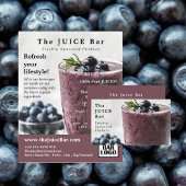 Blueberry Smoothie, Juice Bar Advertising Flyer