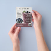 Blueberry Smoothie, Juice Bar Advertising Flyer (Hand)