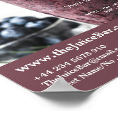 Blueberry Smoothie, Juice Bar Advertising Poster (Hoek)