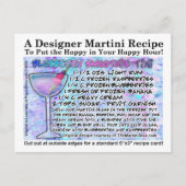 Blueberry Smoothie Martini Recept Kaart Briefkaart (Voorkant)