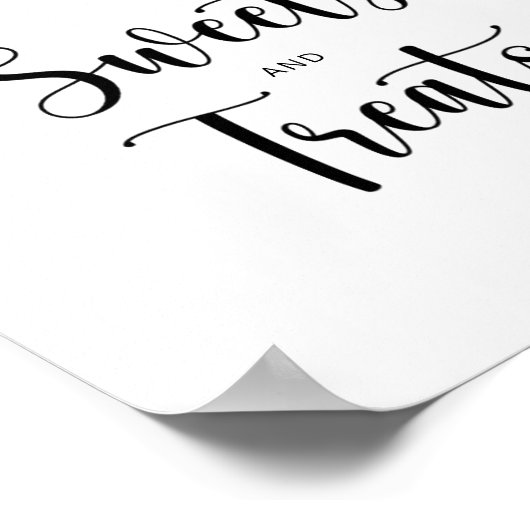 Blueberry - snoep en behandelt baby shower poster (Hoek)