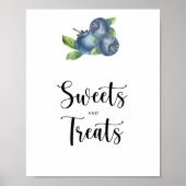 Blueberry - snoep en behandelt baby shower poster (Voorkant)