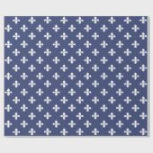 Blueberry Southern Cottage Fleur de Lys Cadeaupapier (Vlak)