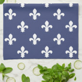 Blueberry Southern Cottage Fleur de Lys Theedoek (Gevouwen)