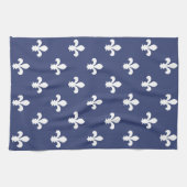 Blueberry Southern Cottage Fleur de Lys Theedoek (Horizontaal)