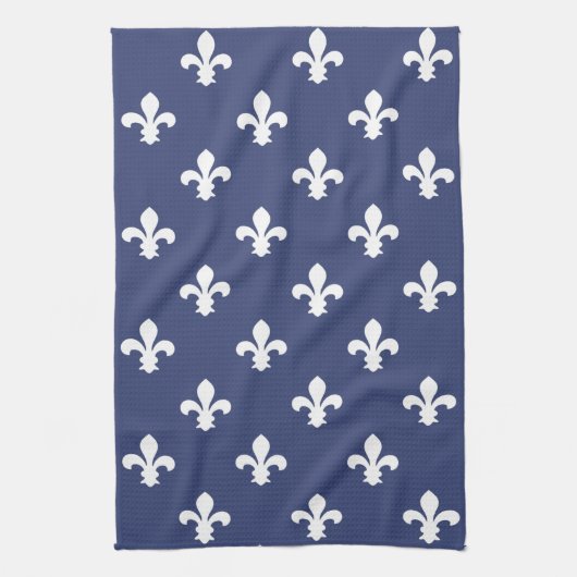 Blueberry Southern Cottage Fleur de Lys Theedoek (Verticaal)