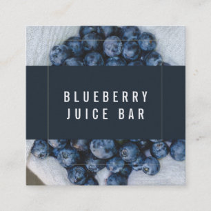Blueberry Square Logo Modern Kader Vierkante Visitekaartje