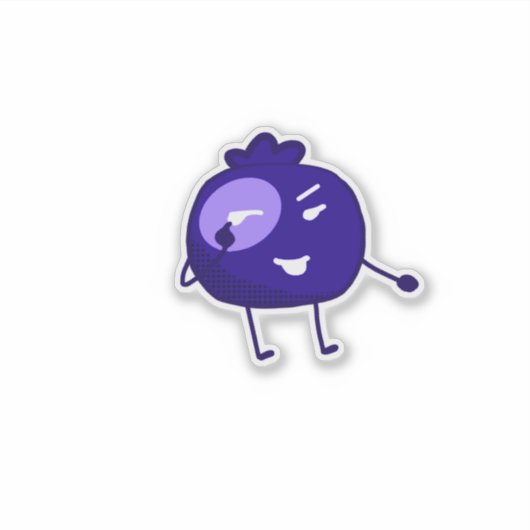 Blueberry-sticker! Sticker (Voorkant)