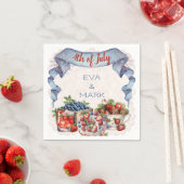 Blueberry Strawberry Ouderwets BBQ 4 juli Servet (Insitu)