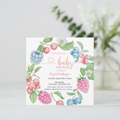 Blueberry Strawberry Raspberry Berry Sweet Kaart (Staand voorkant)