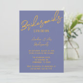 Blueberry Sunshine Typography Bachelorette Party Kaart (Staand voorkant)