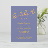 Blueberry Sunshine Typography Bachelorette Party Kaart (Staand voorkant)