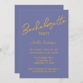 Blueberry Sunshine Typography Bachelorette Party Kaart (Voorkant / Achterkant)