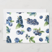 Blueberry Sweet 1e Verjaardag Foto Dank je kaart (Achterkant)