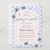 Blueberry Sweet Baby Boy Baby shower Kaart (Voorkant)