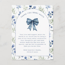 Blueberry Sweet Baby Dank u Briefkaart