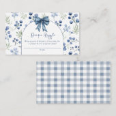 Blueberry Sweet Baby shower Enclosure Kaart (Voorkant / Achterkant)