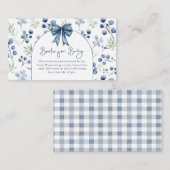 Blueberry Sweet Baby shower Enclosure Kaart (Voorkant / Achterkant)