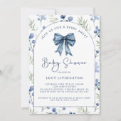 Blueberry Sweet Baby shower Invitation Kaart (Voorkant)