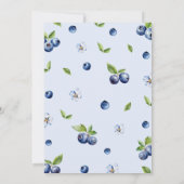 Blueberry Sweet Baby shower Invitation Kaart (Achterkant)