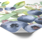 Blueberry Sweet Baby shower Welkomstbord Poster (Hoek)