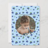 Blueberry Sweet Birthday Foto Kaart (Achterkant)