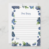 Blueberry Sweet Bitrhday Note Time Capsule Kaart (Voorkant)