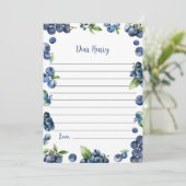 Blueberry Sweet Bitrhday Note Time Capsule Kaart (Staand voorkant)