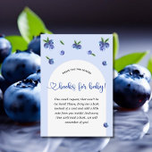Blueberry Sweet Boy Baby shower Boeken voor Baby Informatiekaartje