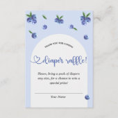 Blueberry Sweet Boy Baby shower Luier Raffle Informatiekaartje (Voorkant)