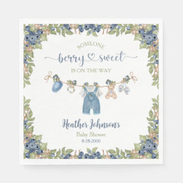 Blueberry Sweet Clothesline Baby shower Servet