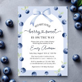 Blueberry Sweet Croquette Bow Baby shower Kaart
