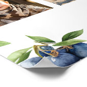 Blueberry Sweet eerste jaar foto mijlpaal teken Poster (Hoek)