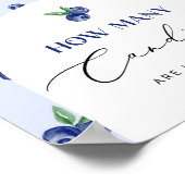 Blueberry sweet Raad eens hoeveel snoepjes Poster (Hoek)